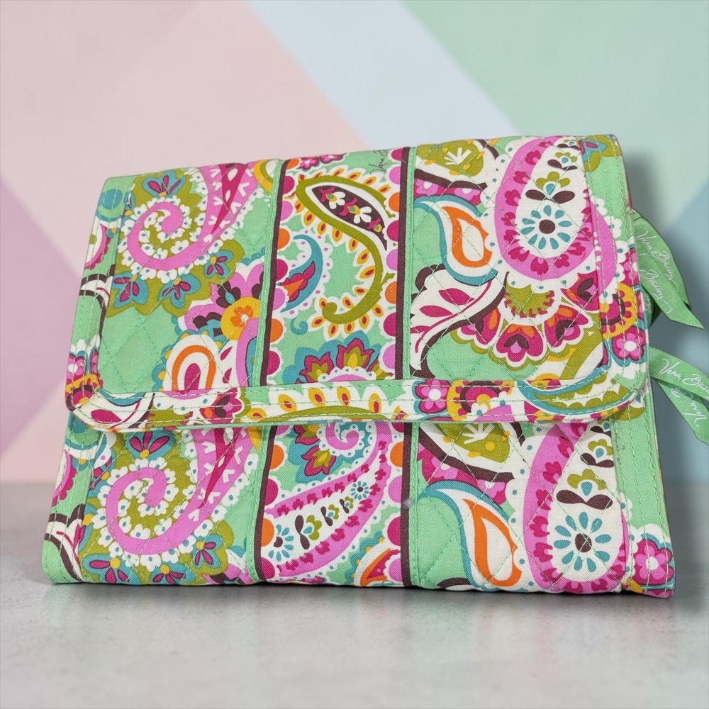 Vera Bradley Lilli Bell Hanging Travel Organizer Quilted Paisley Toiletry Bag